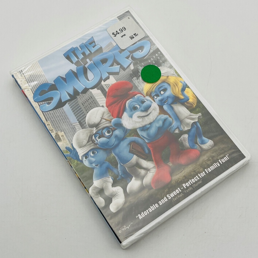 The Smurfs DVD 2011 Live Action Animated Family Movie Sony Pictures New Sealed